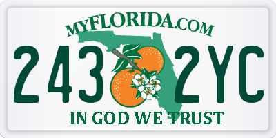FL license plate 2432YC