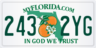 FL license plate 2432YG