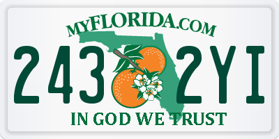 FL license plate 2432YI