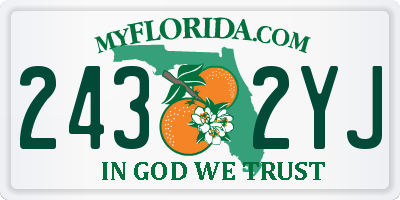 FL license plate 2432YJ