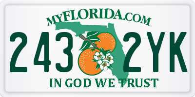 FL license plate 2432YK