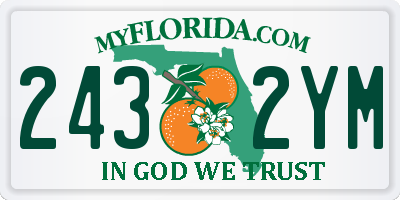 FL license plate 2432YM