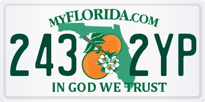 FL license plate 2432YP