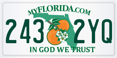 FL license plate 2432YQ