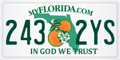 FL license plate 2432YS