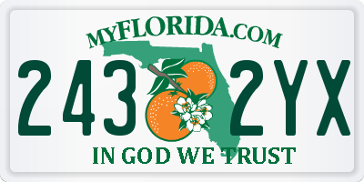 FL license plate 2432YX
