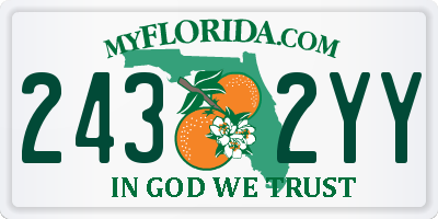 FL license plate 2432YY