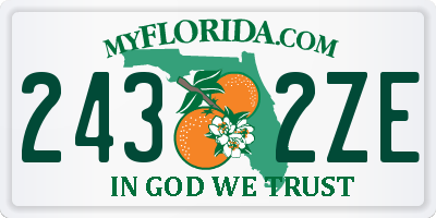 FL license plate 2432ZE