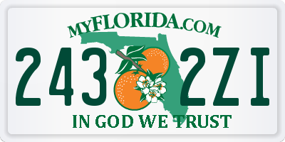 FL license plate 2432ZI