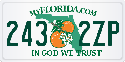 FL license plate 2432ZP