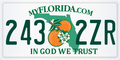 FL license plate 2432ZR