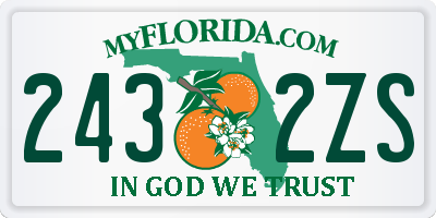 FL license plate 2432ZS