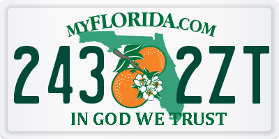 FL license plate 2432ZT