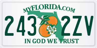 FL license plate 2432ZV