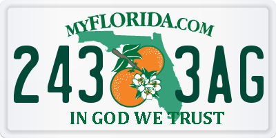 FL license plate 2433AG