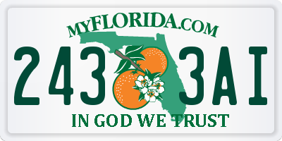 FL license plate 2433AI