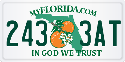 FL license plate 2433AT
