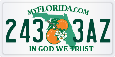 FL license plate 2433AZ