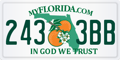FL license plate 2433BB