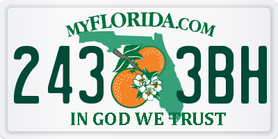 FL license plate 2433BH