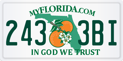 FL license plate 2433BI