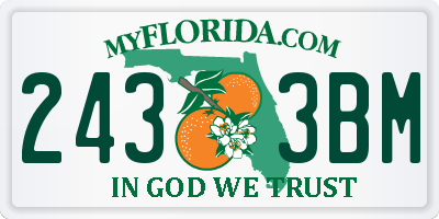 FL license plate 2433BM