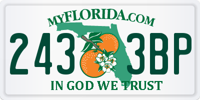 FL license plate 2433BP