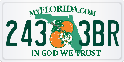 FL license plate 2433BR