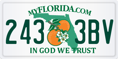 FL license plate 2433BV