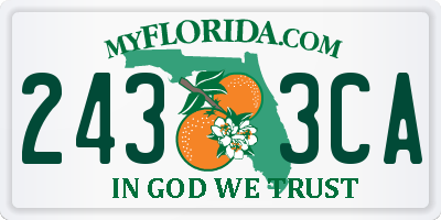 FL license plate 2433CA