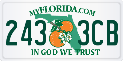 FL license plate 2433CB