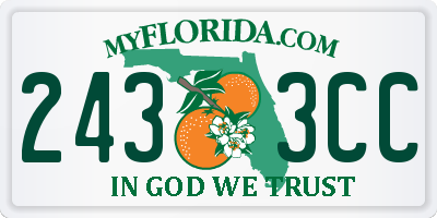 FL license plate 2433CC