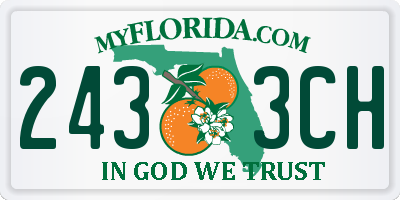 FL license plate 2433CH