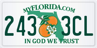 FL license plate 2433CL