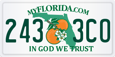 FL license plate 2433CO
