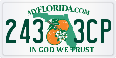 FL license plate 2433CP