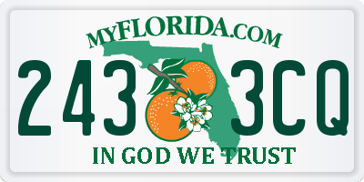 FL license plate 2433CQ