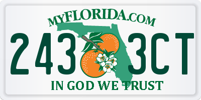 FL license plate 2433CT