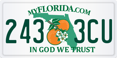 FL license plate 2433CU