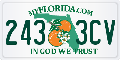 FL license plate 2433CV