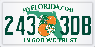 FL license plate 2433DB