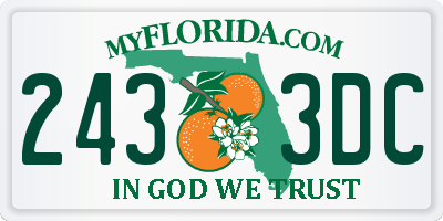 FL license plate 2433DC