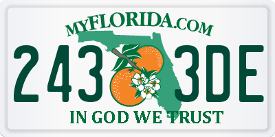 FL license plate 2433DE