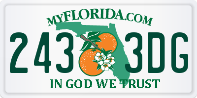 FL license plate 2433DG