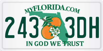 FL license plate 2433DH