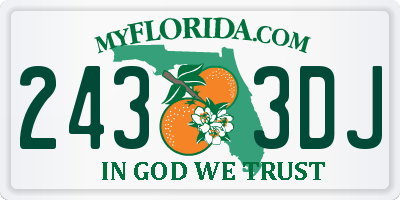 FL license plate 2433DJ