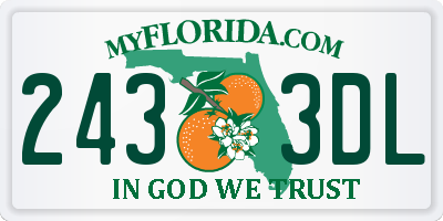 FL license plate 2433DL