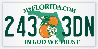 FL license plate 2433DN
