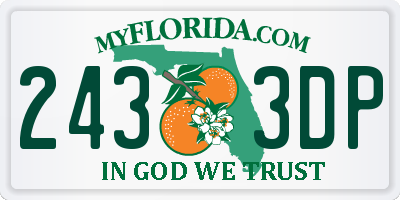 FL license plate 2433DP