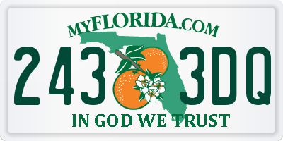 FL license plate 2433DQ